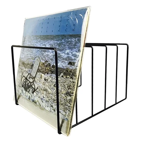 Modern Design Desktop 5 Shelf  Magazine Holders Metal Black Newspaper Holder Metal Magazine Rack for Office Library