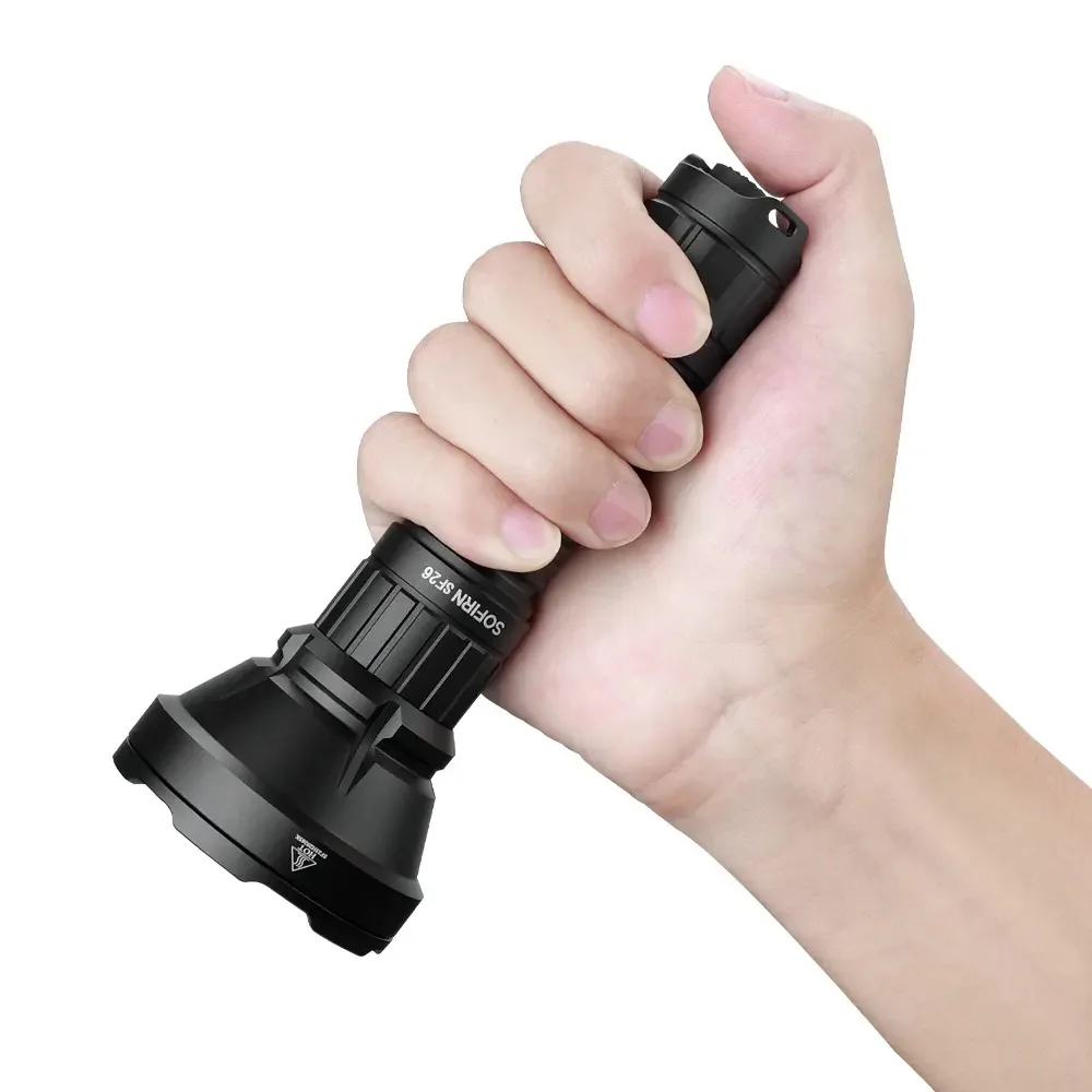 Световой фонарь дальнего света 964 м перезаряжаемый тактический фонарик с защитой от низкого напряжения