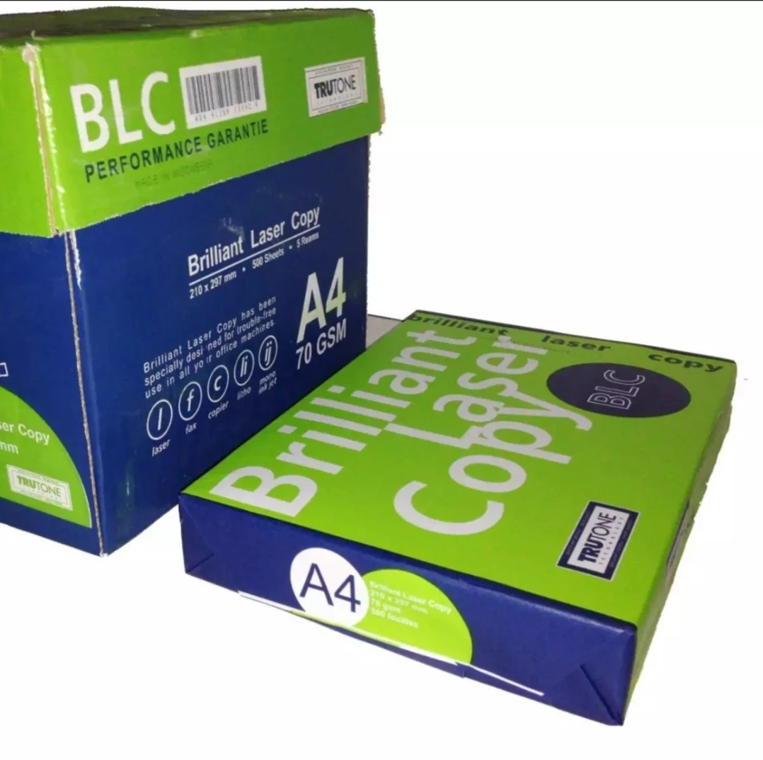 Brilliant Laser Copy A4 Copy Paper 70gsm/75gsm/80gsm BLC double a4 paper for sale