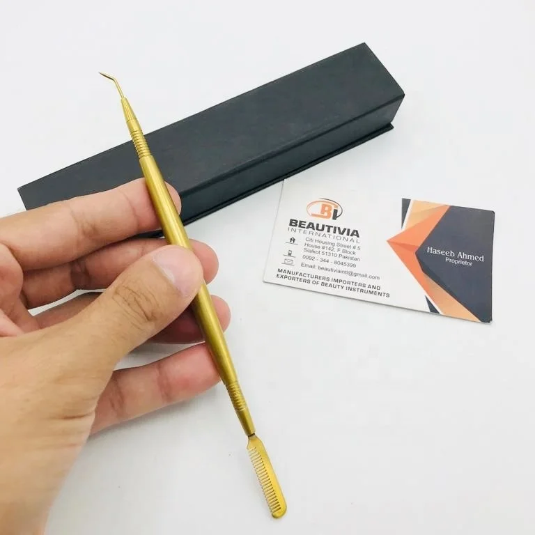 Gold Plated Stainless Steel Lash Lifting Tool Eyelash Extension Lifting Tool Eyelash Lifting & Separating Tool With Comb