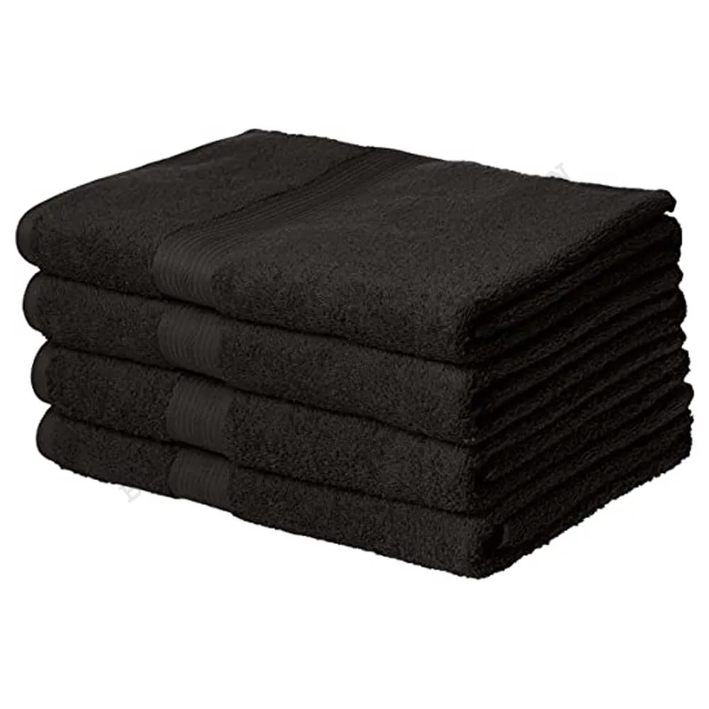 Готовые черные гостиничные полотенца банное полотенце из 100% хлопка на заказ цветное