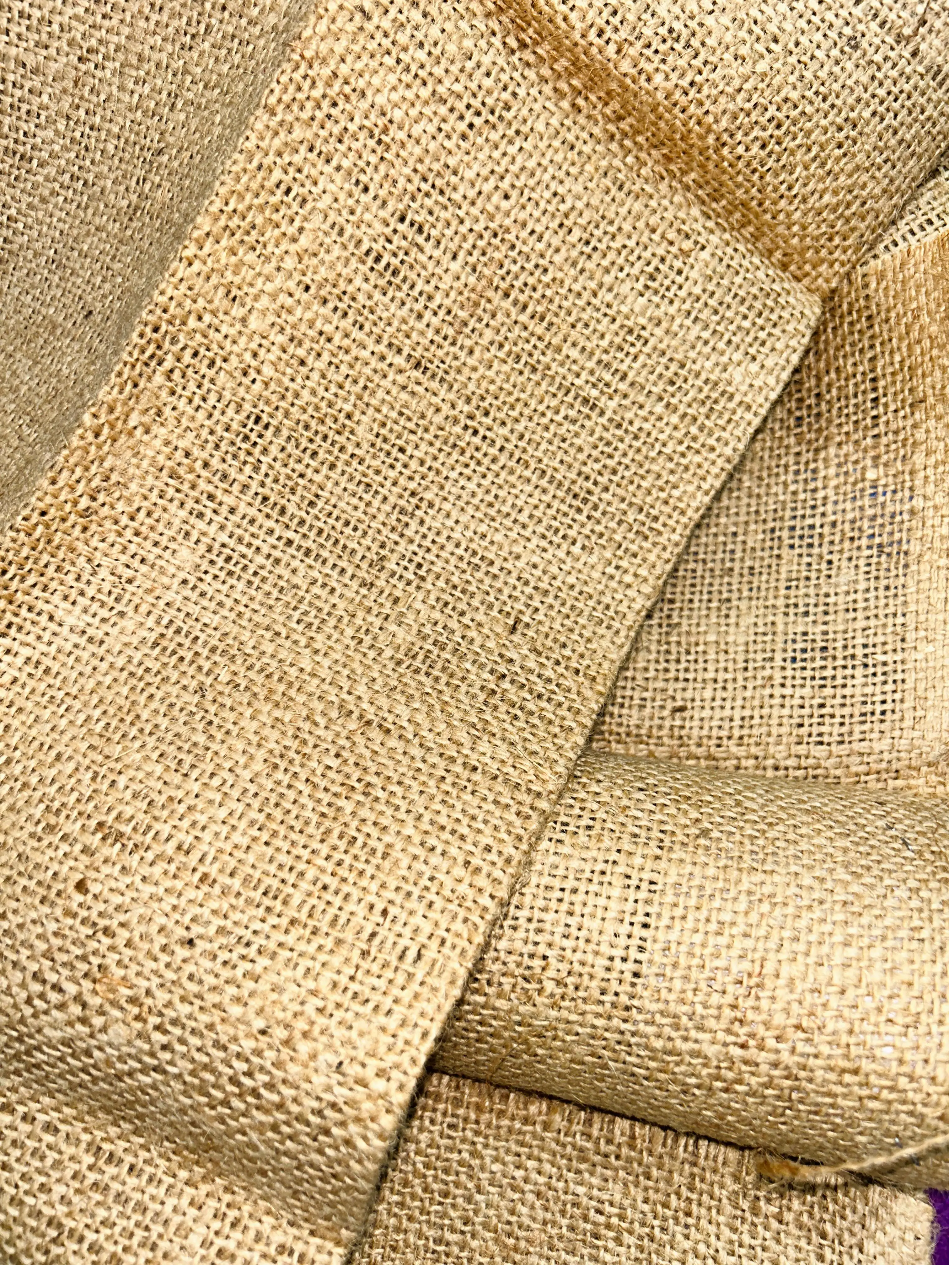 Miraal 9.5 oz Eco-Friendly Jute Hessian Burlap Fabric 100% Biodegradable Woven Knitted Material Bags Covers Other Uses Kolkata