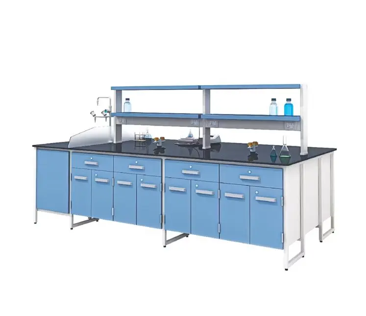 Industrial Style Metal Lab Workstation Furniture Iron Lab Table for Dental School Medical & Biology Applications