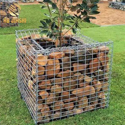 Galvanized PVC coated stone cage net basket