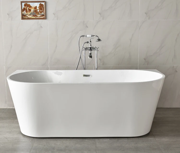 Customized Color Indoor White Acrylic Freestanding Bath Tubs Factory Price Bathtub Jacuzzis