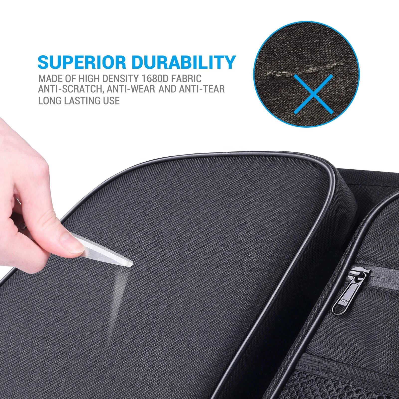 MICTUNING Universal RZR Rear Door Bags Pick Up Truck Storage Passenger Driver Side Storage Bag Set