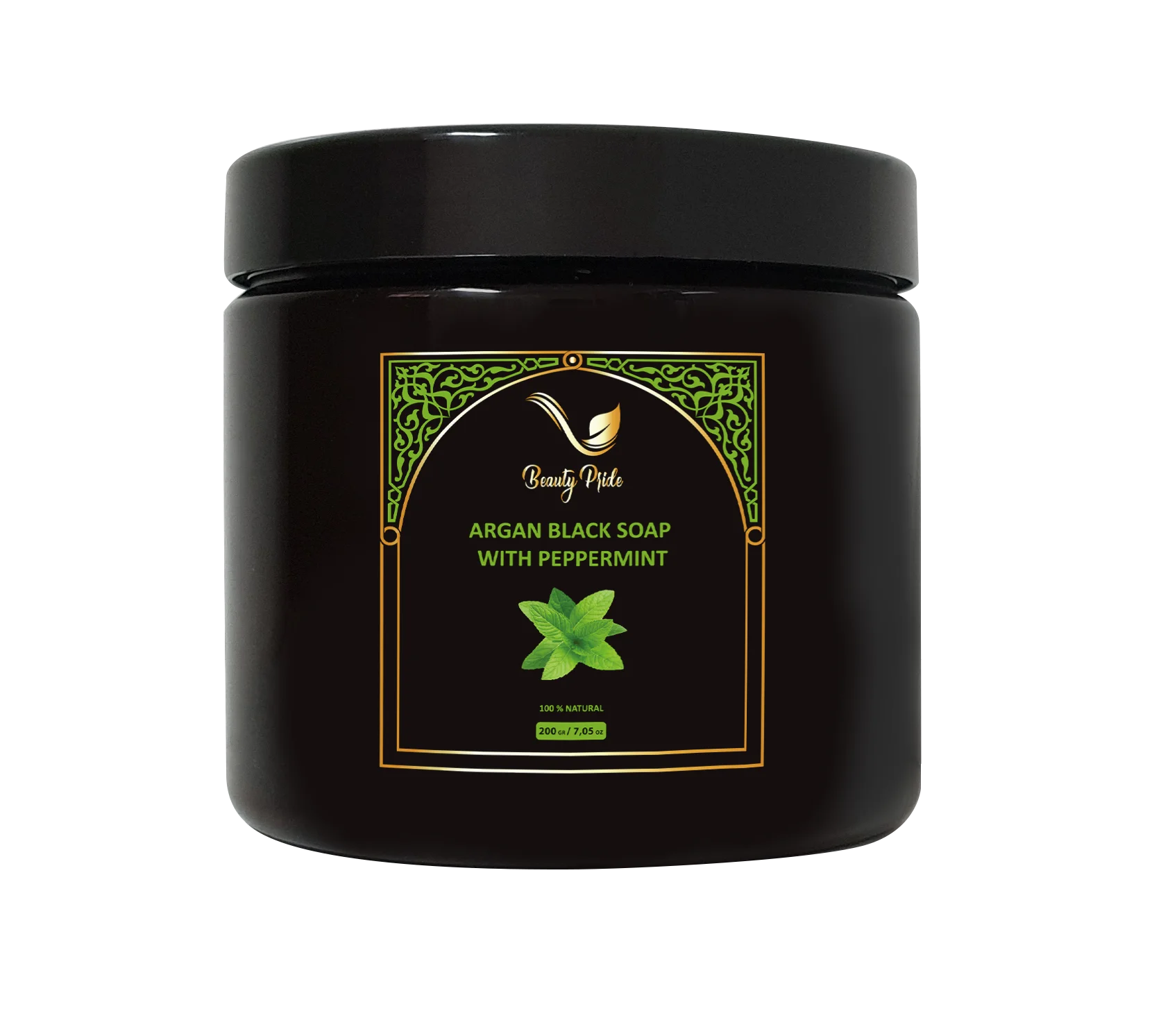 Private Labeling Moroccan Argan Black Soap with Peppermint  Skin Detox Cleansing Exfolation Whitening Skin Natural detox _ Low M