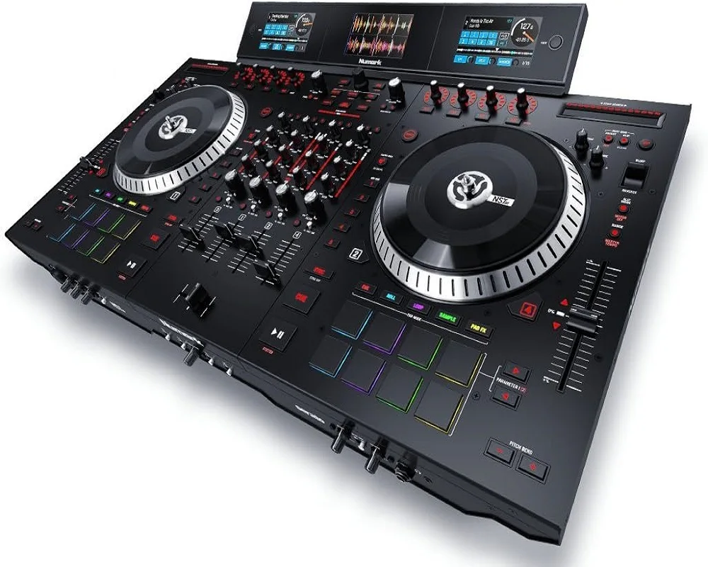 Numarks NS7II 4-канальный моторизованный диджейский контроллер и миксер