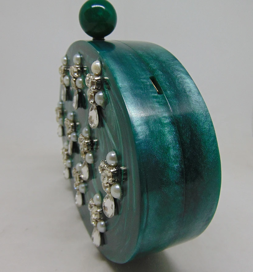 Luxury Purses And Handbags india made wedding party Acrylic stone Embellished Clutch purse