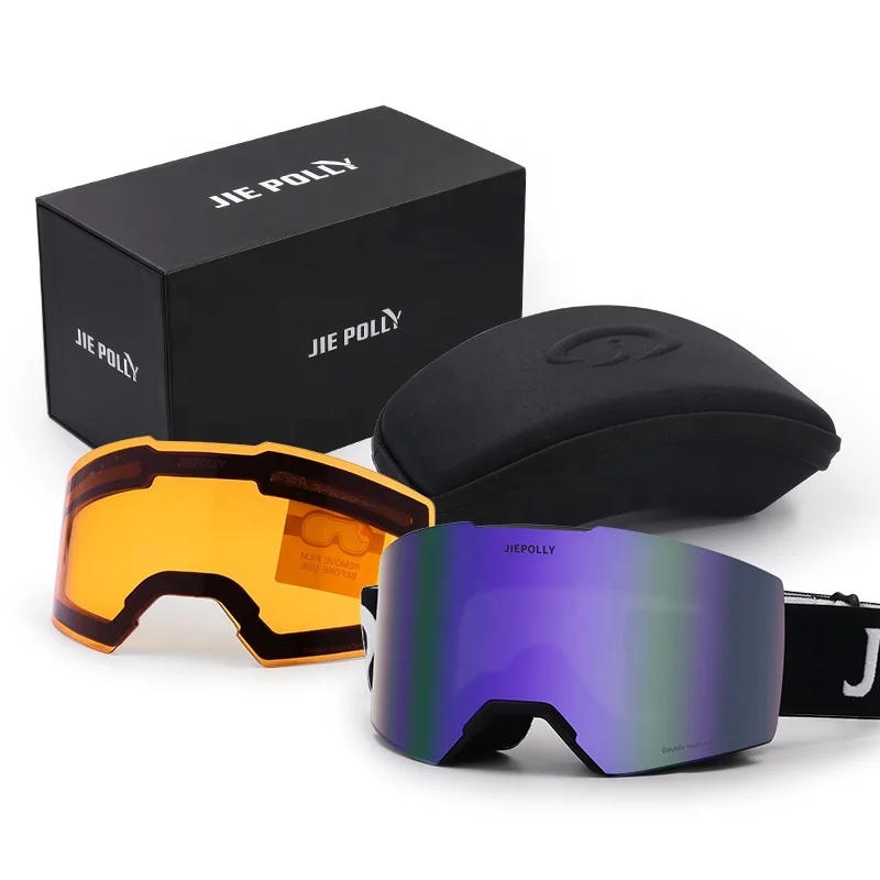 Индивидуальный логотип OEM Anti Fog Luxury Outdoor Магнитные линзы Фотохромные очки для сноуборда Зимние спортивные OTG Гор