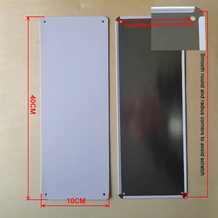 Hot sale Vintage metal signs 10*40CM Classic Customized Blank tin sign wall plate Wall decoration Metal Poster For Wholesale