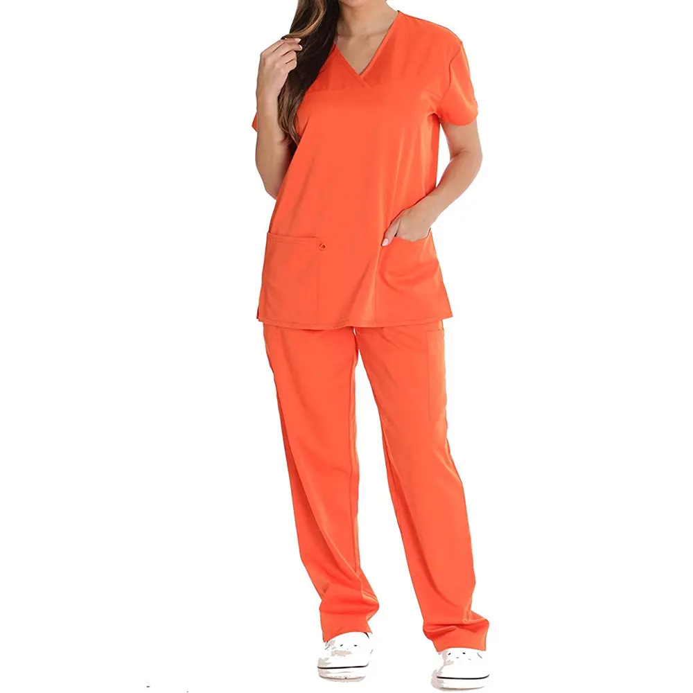 Woman Medic Clothes Scrub Doctors Nurse Operation Theatre Uniforms 100% Organic Cotton scrub uniform
