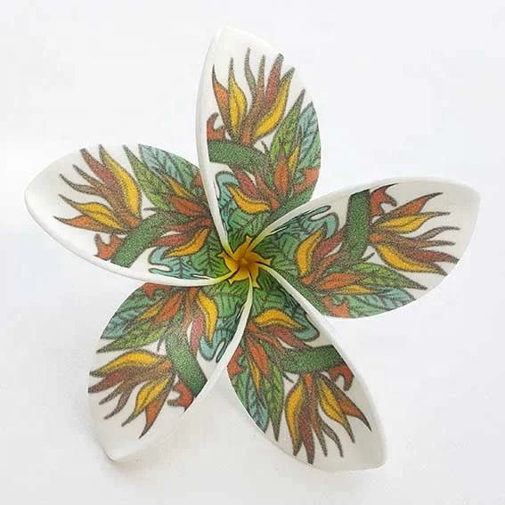 Handmade Premium Stylish Fashionable Hair Grip Accessory 100 Pieces Plumeria Frangipani Foam Flower Pack Decorations Hair Clips