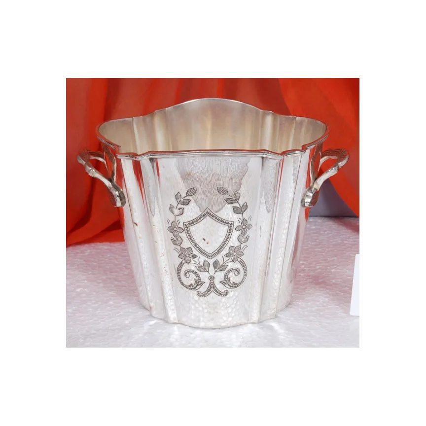 Bar Accessories Wine Cooler Bird And Leaf Design Handcrafted Beverage Tub New Premium Quality Metal Beer Chiller Ice Basket