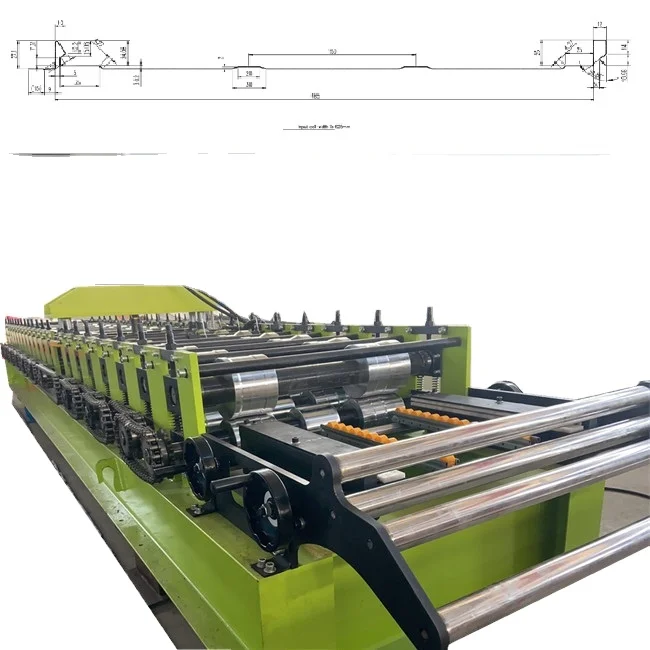 Metal self snap lock standing seam roof sheet roll forming machine