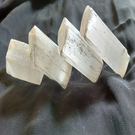 Unpolished Unshaped Natural Selenite Stick Raw Crystal Reiki Wand Semi-Precious Stone Craft for Energy Work