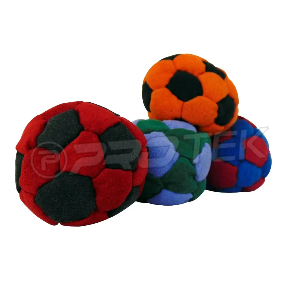 Hacky Sack Footbags made by synthetic suede filled with plastic pellets custom logo Hacky Sacks