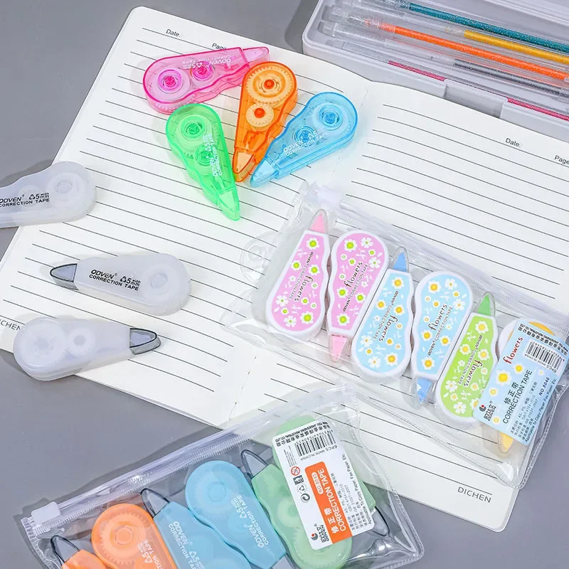 6 pcs/set Cute Mini Morandi Color Correction Tape Kawaii Small Portable Writing Correct Tape Tool School Student Stationery