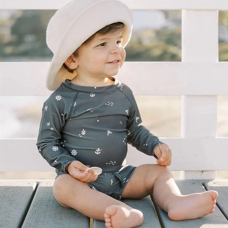 2024 high quality unisex baby swimwear manufacturers custom Eco Friendly Fabric kids bathing suit girl swimwear