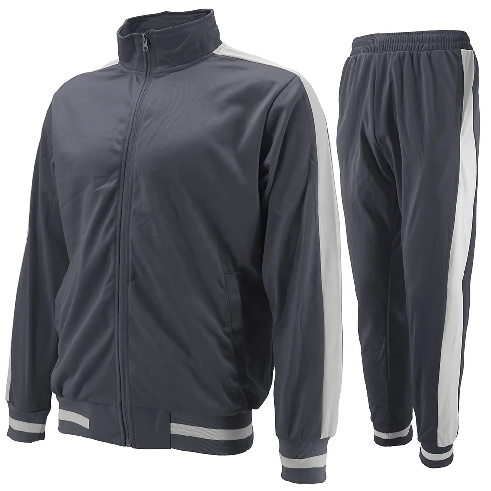 Apparel Processing Services For Men Tracksuit Full Zip Up Quick Dry Polyester Spandex Sportswear Joggers And Hoodie