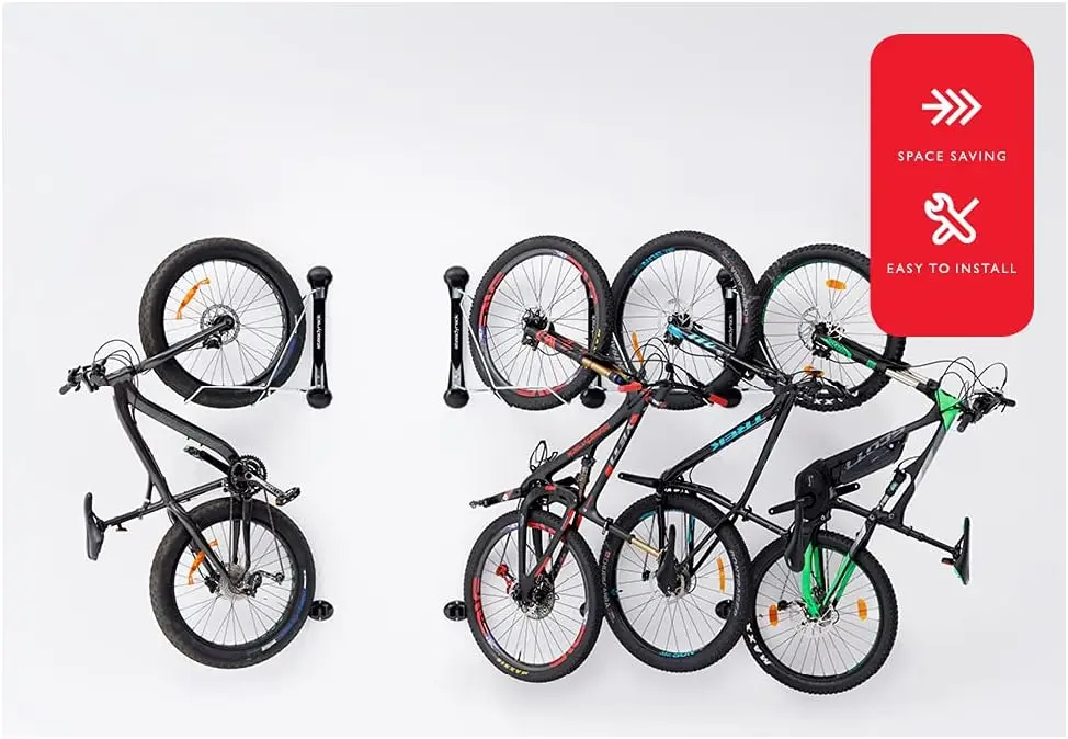 Front Mountain Bike Cargo Rear Parking Racks Stands for Hanging Bicycles in Home or Garage