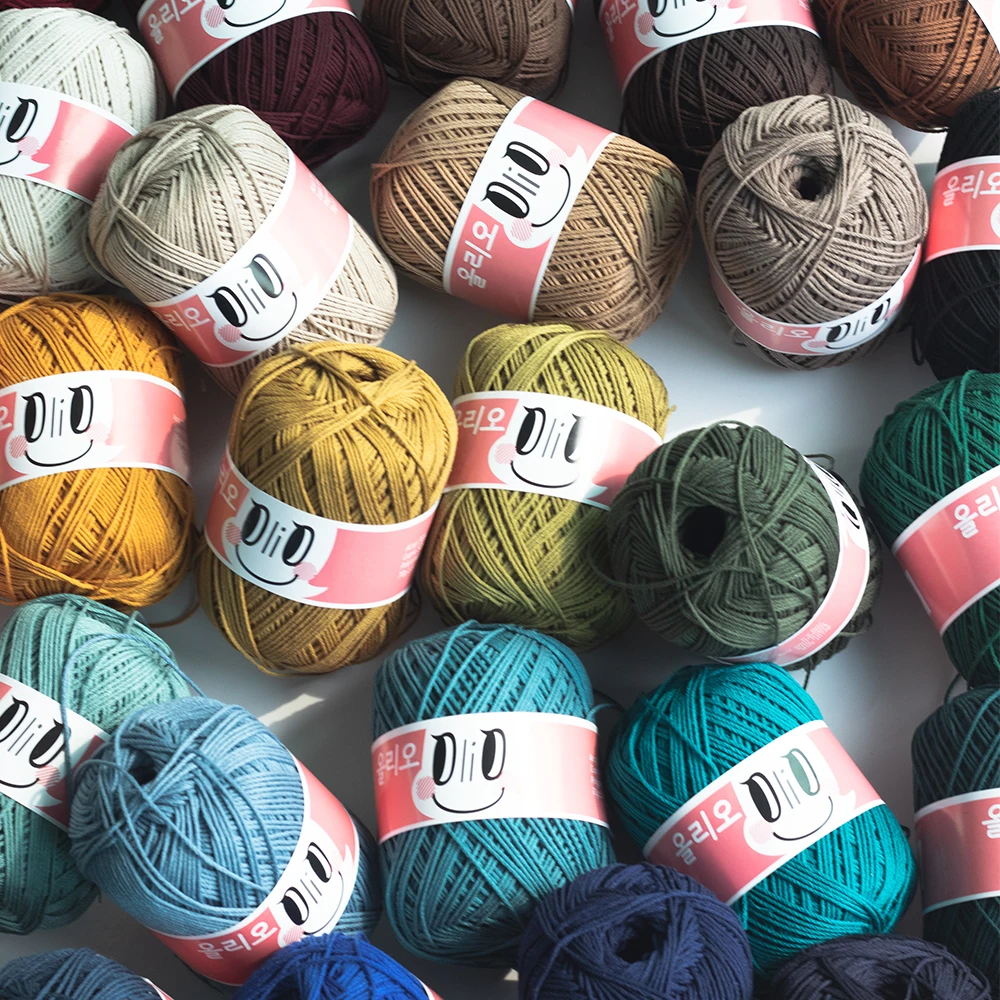 Olio (70g) Crochet Yarn Korea High Quality Crochet Knitting Yarn 71 Colors for DIY Kits
