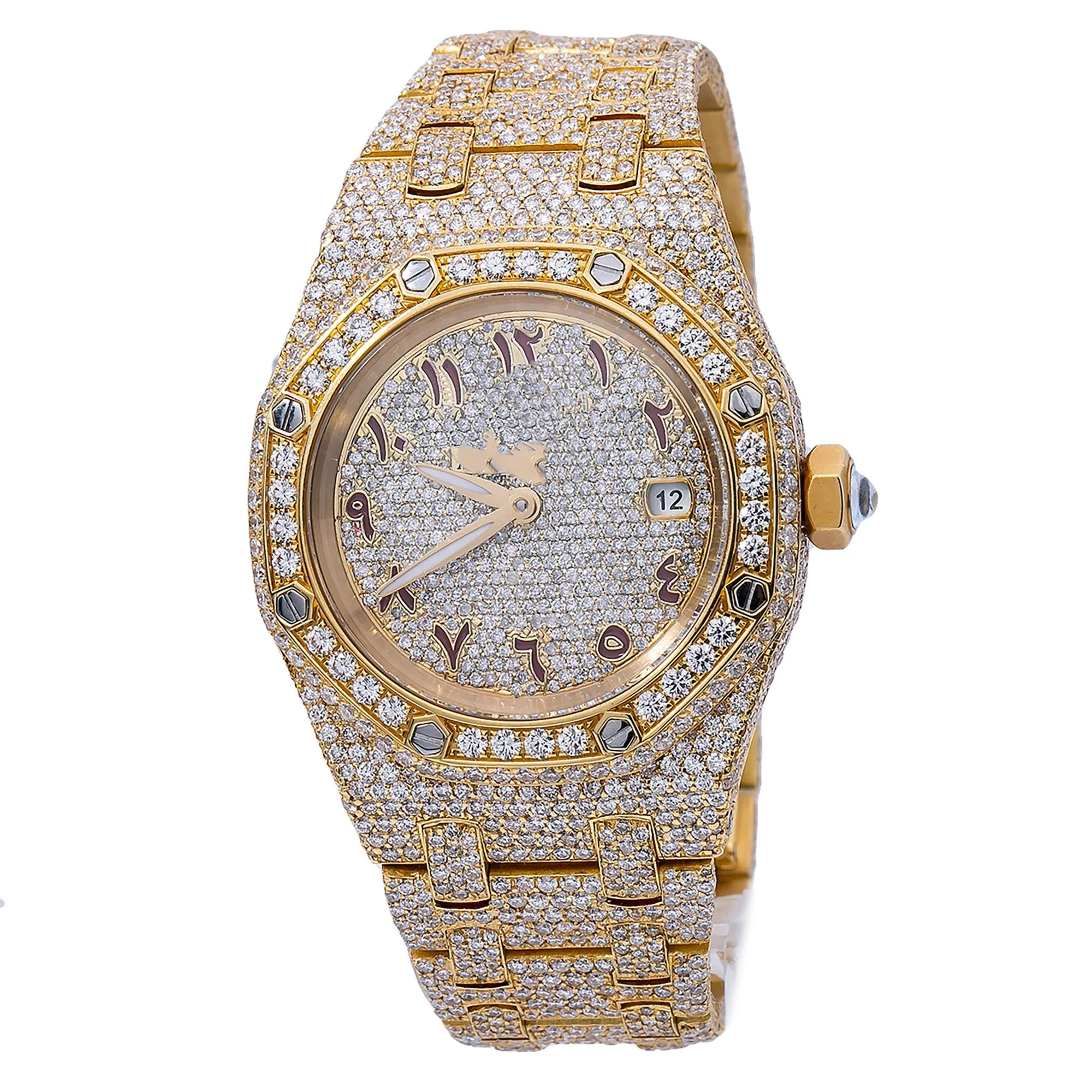 Factory Custom Pass Diamond Test Iced Out Luxury  Hip Hop full diamond watches Vvs Moissanite Diamond Watch Women