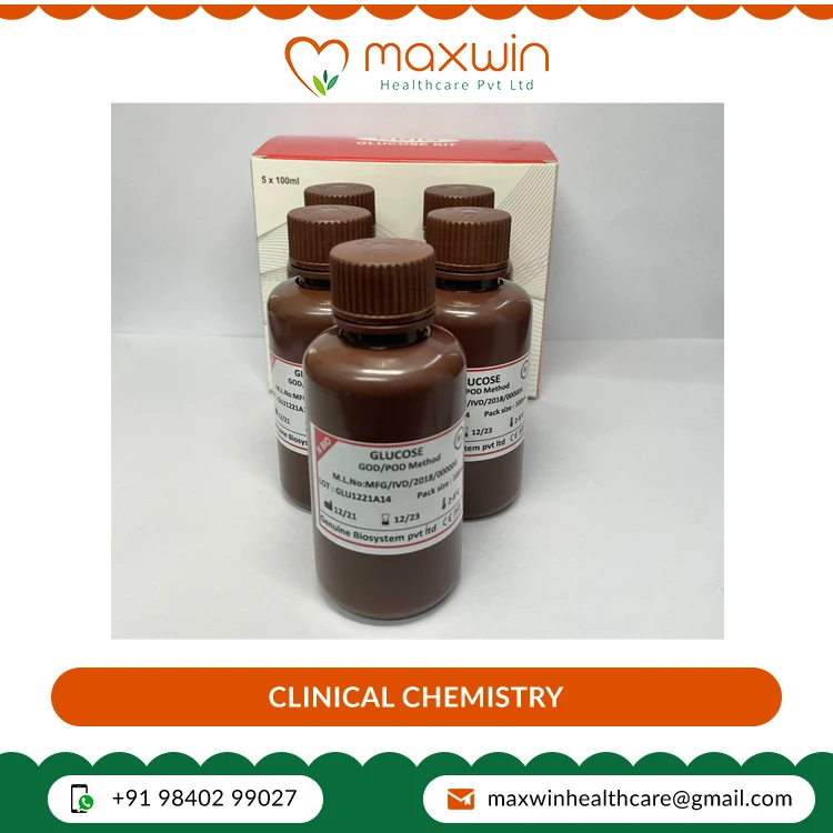 ISO Approved Supplier Selling Best Grade Glucose Clinical Chemistry Reagent Test Kit Set 5 x 100 ml for Diagnosis