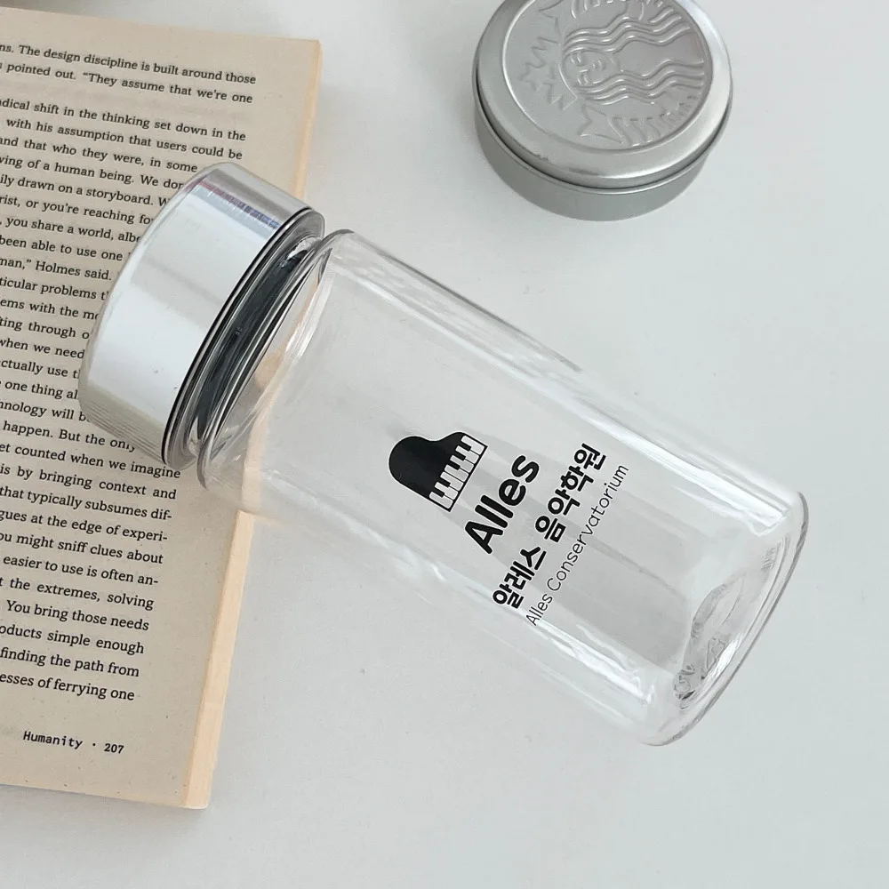 Made in Korea Tritan Plastic Cups with Metal PP Lid Custom Logo Printing 500ml/700ml Capacity for Water Bottles and Gifts