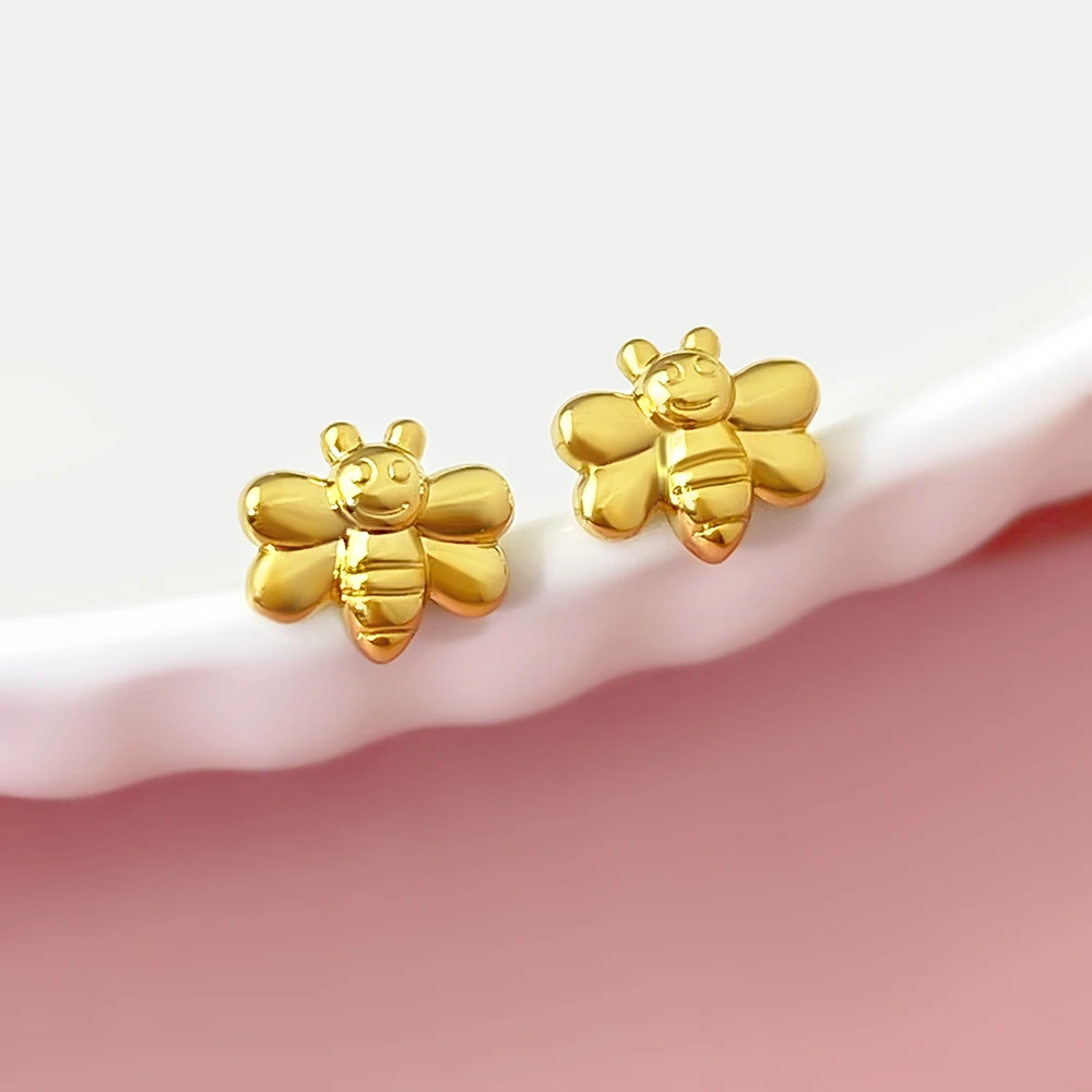 Оптовая продажа корейских пользовательских женских модных украшений 18K золото пчела аксессуары ювелирные изделия
