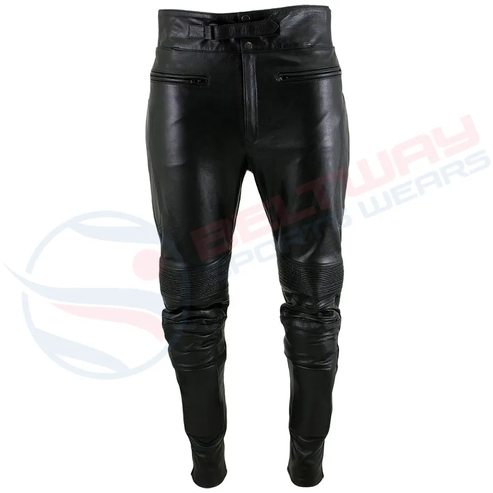 High Quality Slim Fit Stretchy Black Clothing Leather Pants Breathable Best Sale 2024 Low Price For Mens Leather Pants