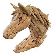 Driftwood horse sculpture