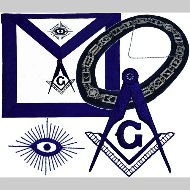 Masonic Regalia Master Mason Apron Craft Provincial Rank Regalia Officers Full Dress Aprons With Metal Gold Color Plated Tassels