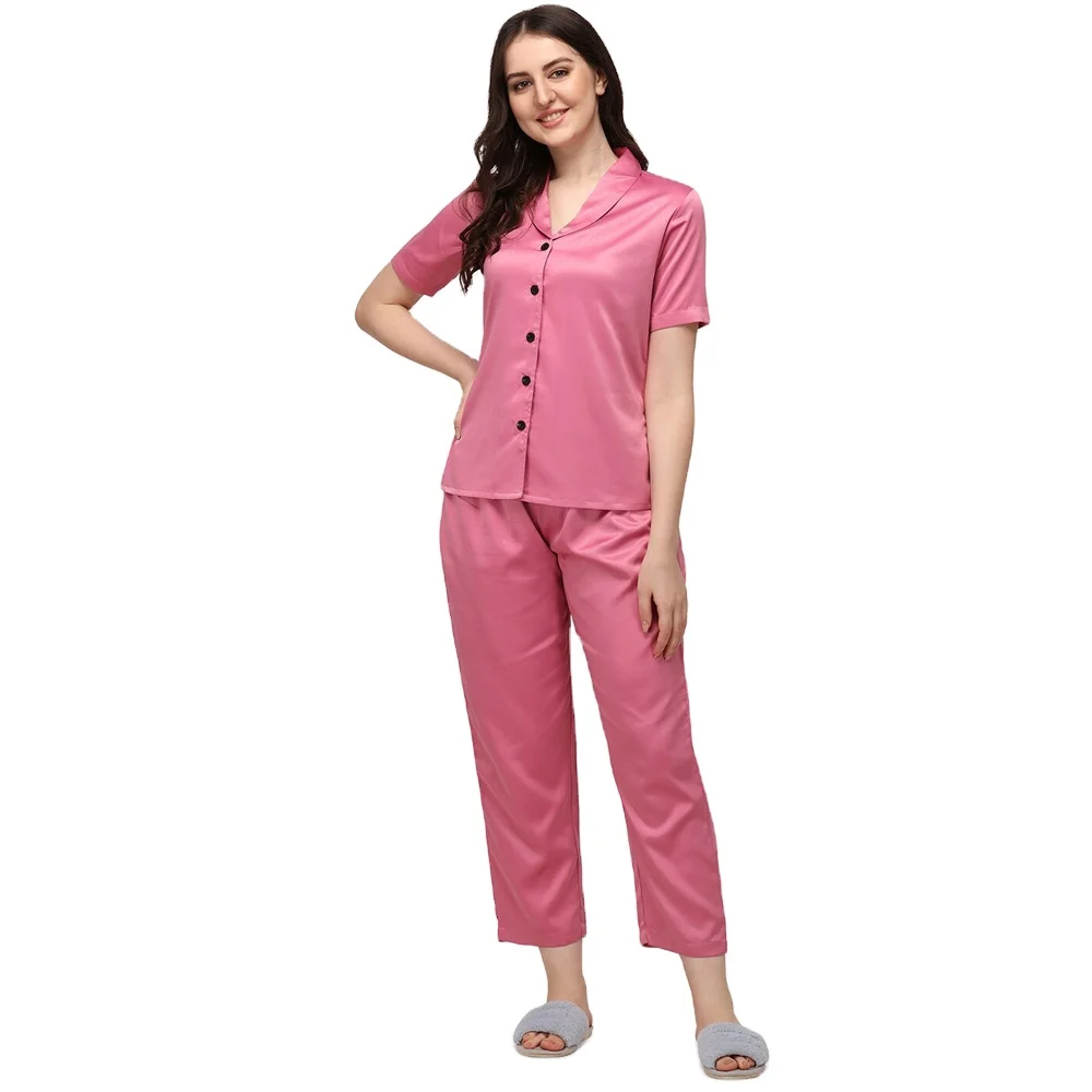 Hot summer 2022 short sleeve shorts for home wear leisurepajamas jumbo pajama silk women pajamas for women set silk pajamas