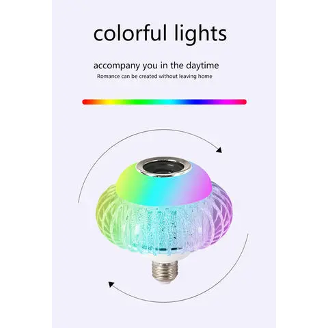 Musical light speakers light bulb for smart home indoor music multi-function bulb RGB color bluetooth