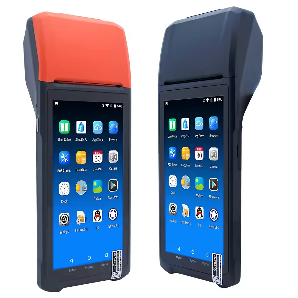Portable Wireless NFC Android POS Handheld Parking Ticket POS Machine with Printer 1D/QR Barcode Scanner