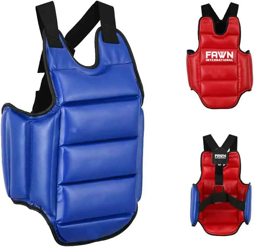 Martial Arts Chest Guard Reversible Body Protector Taekwondo Sparring Gear