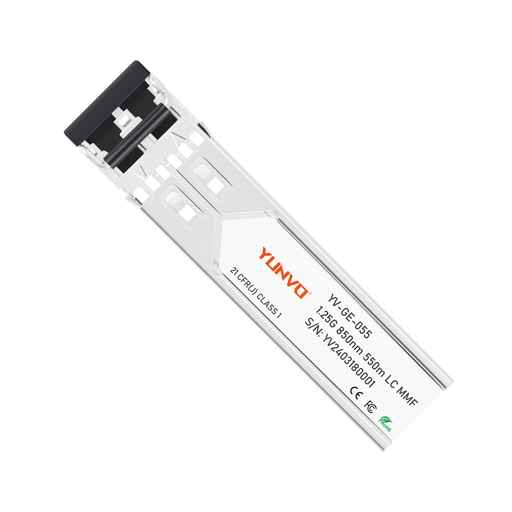 GLC-SX-MM-RGD 1.25Gbps 1000BASE-SX SFP 850nm 550m Industrial DOM Duplex LC MMF Optical Fiber Transceiver Module