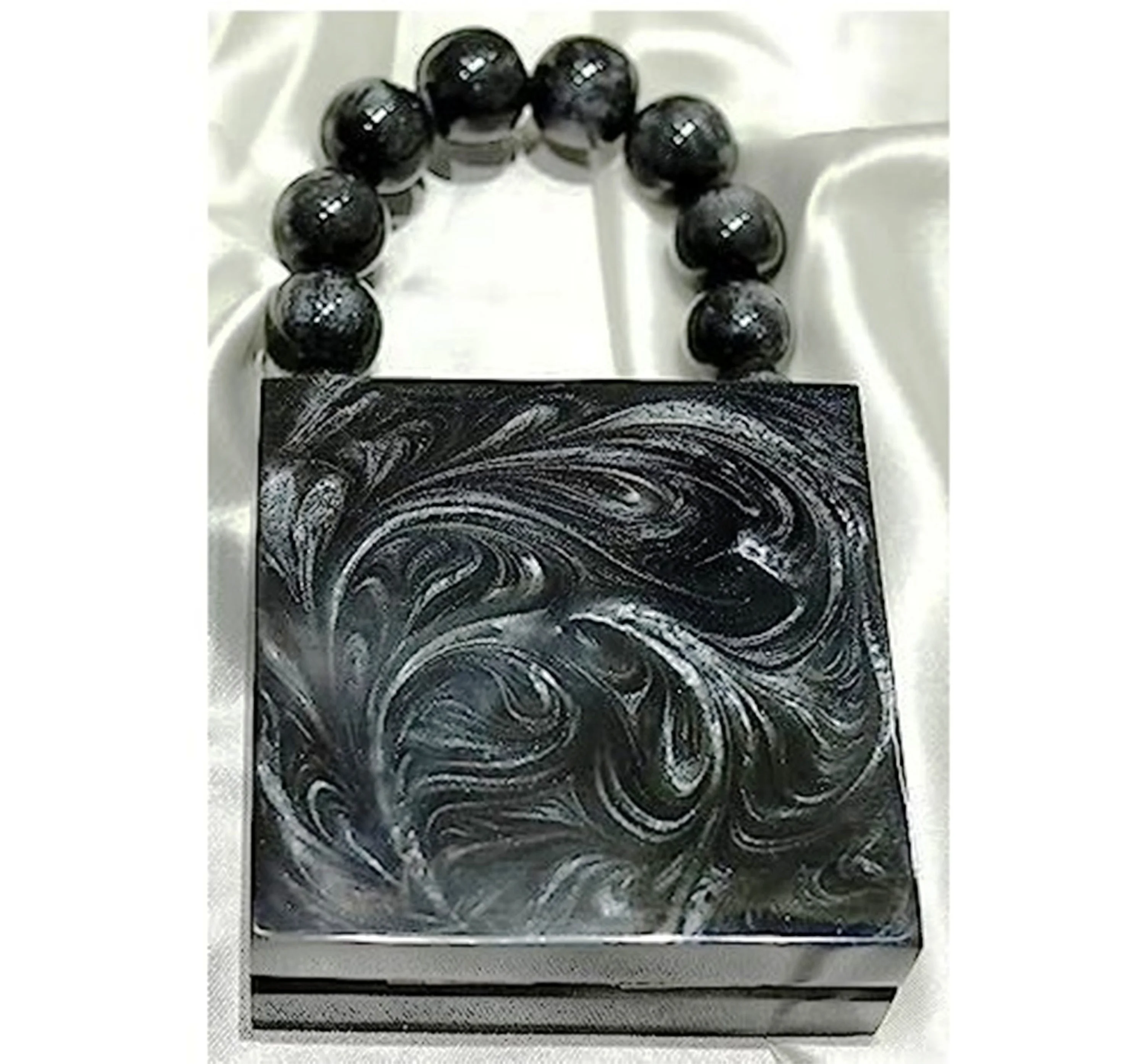 Resin clutches Acrylic bag women sling bag bridal handbags  Mini Marble Square clutch Bag for girl