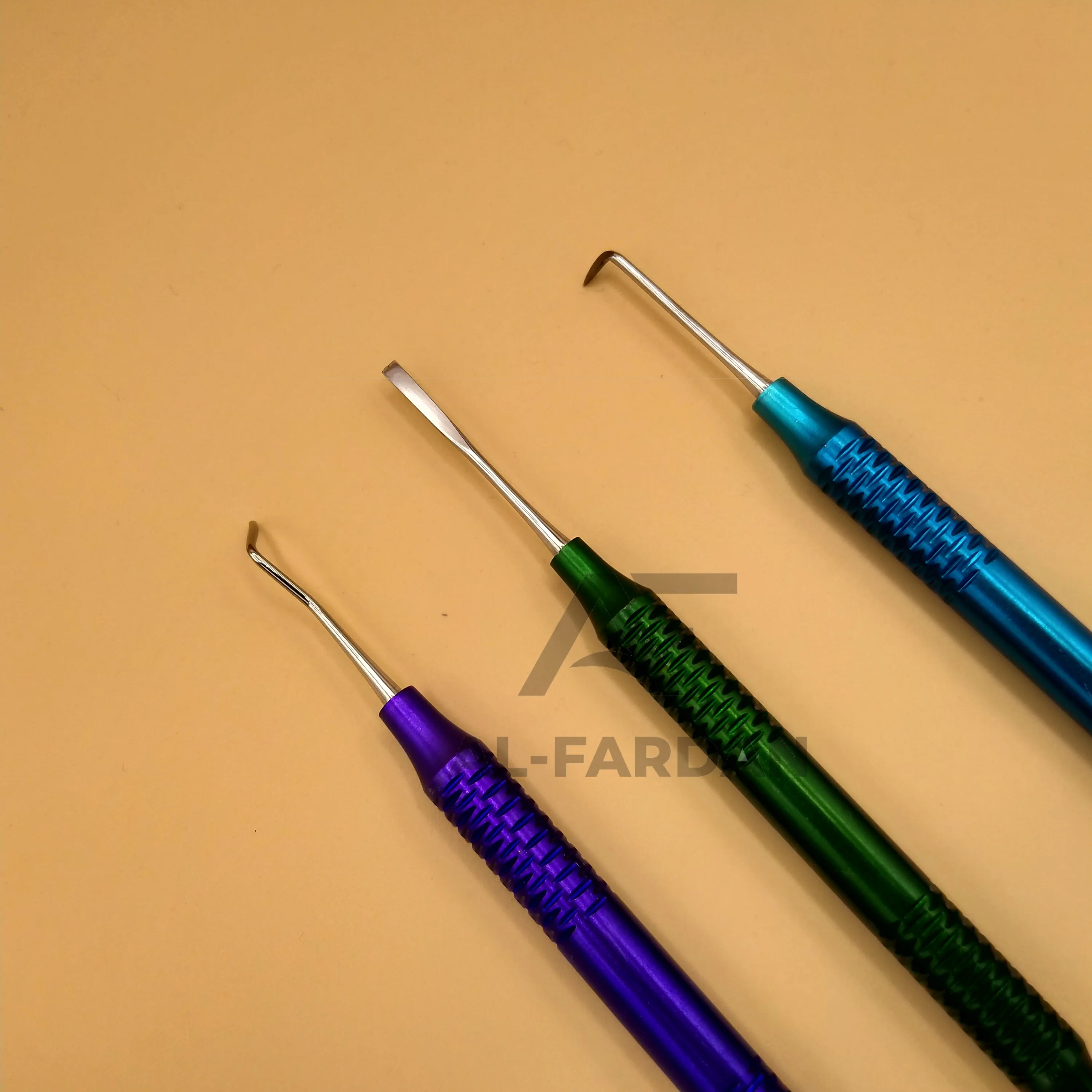 Dental Gracey Curettes Set of 3 With Silicone Coated Grips Dental Hand Scalers