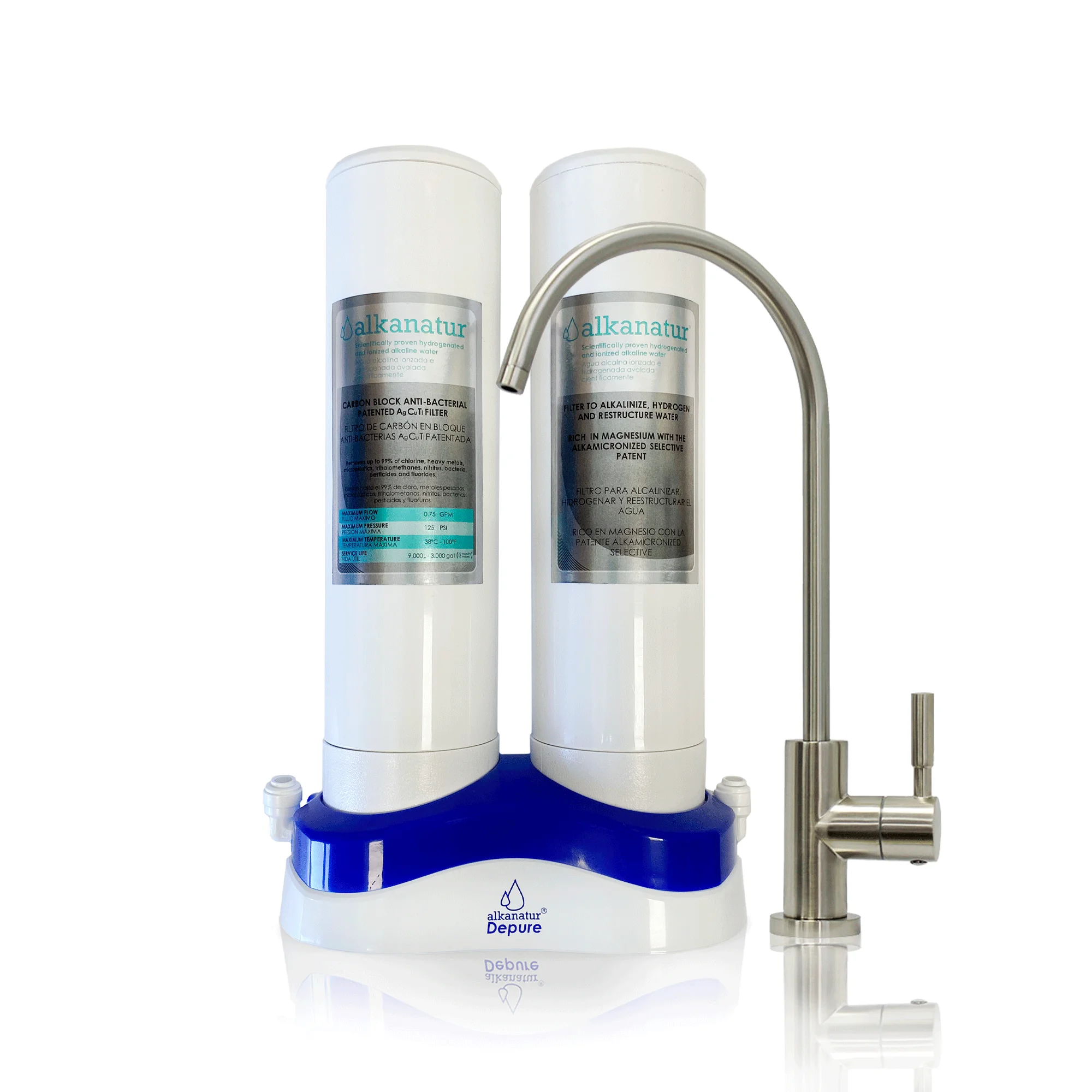 Алканатур ультрафильтрационная система установка под раковиной с металлическим краном для очистки воды на экспорт