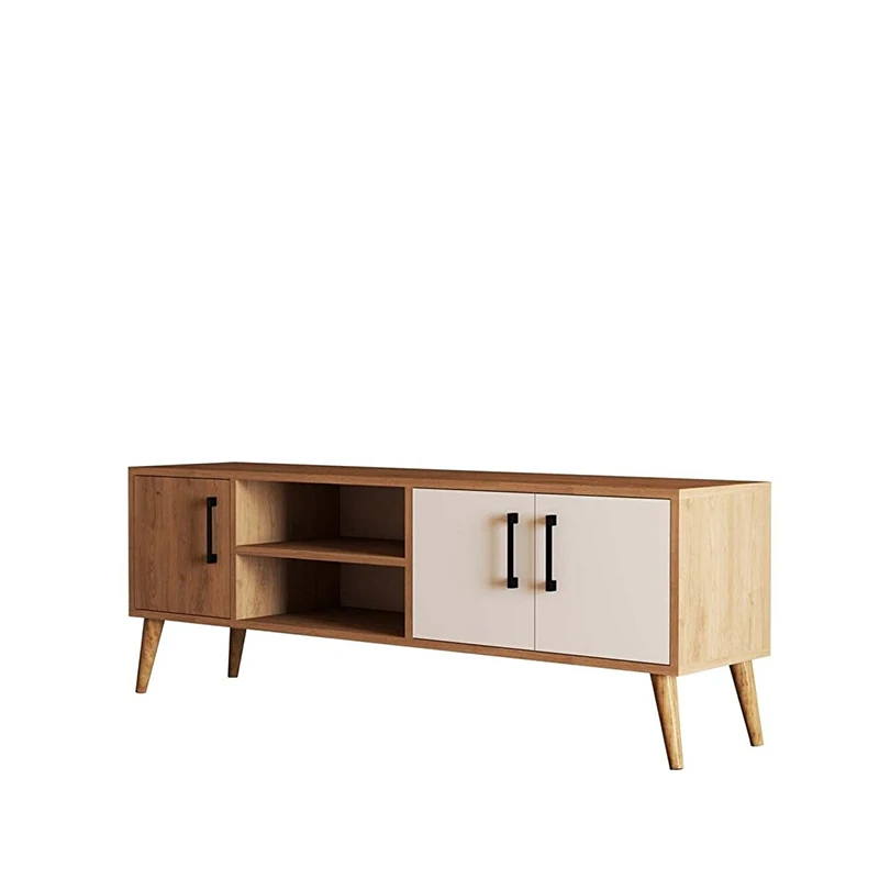 3 Door Modern Look Tv Stand Cabinet Storage Chest of Drawers Dresser Tv Console Stand Holder