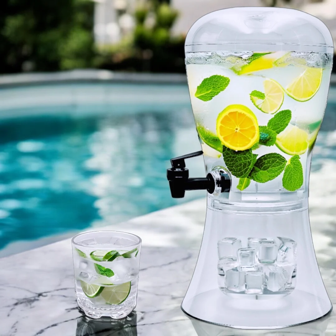 Transparent Food Grade Plastic Juice Liquid Dispenser BPA Free Acrylic Beverage Dispenser
