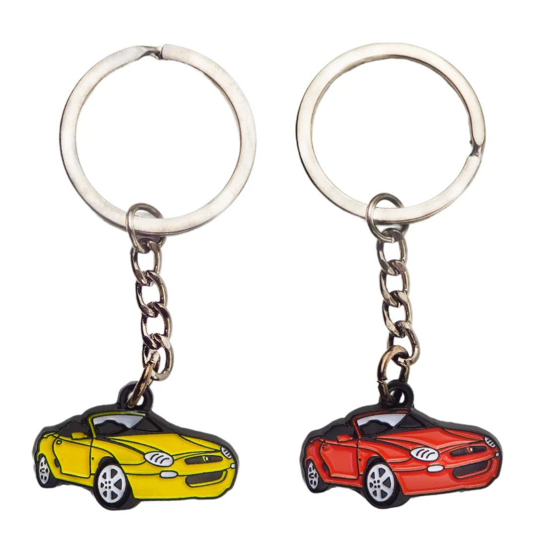 Personalized Car Keychain Custom Logo Car Shape Keychain Metal Car Brands Keychains