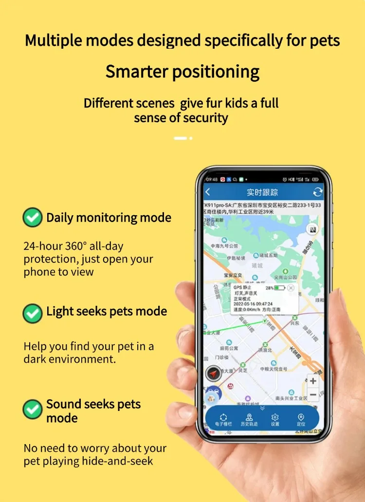 GPS/GSM + Beidou LBS многорежимное позиционирование 4G навигатор с водонепроницаемым IP67 Pet трекер