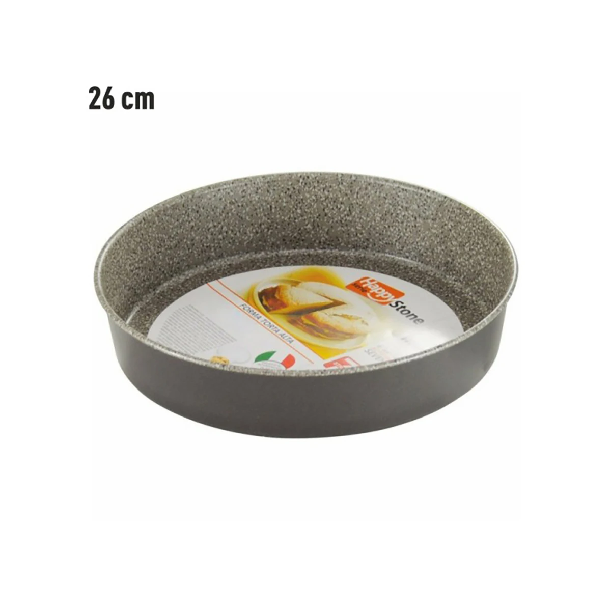 High quality Made in Italy deep cake tin of cm 26  for cooking on flame or in oven aluminium Non stick coating