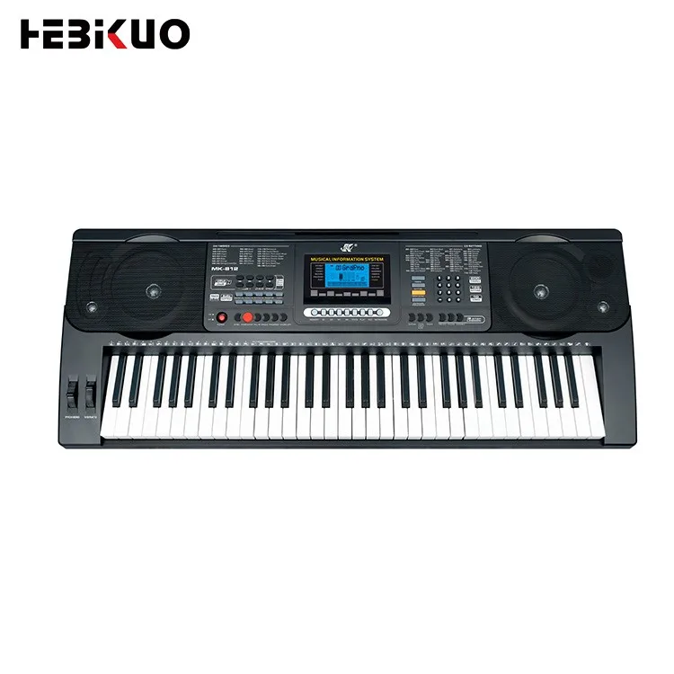 Музыкальная электронная клавиатура Rhythm 128 с ЖК-дисплеем портативная электрическая 61 клавишами из
