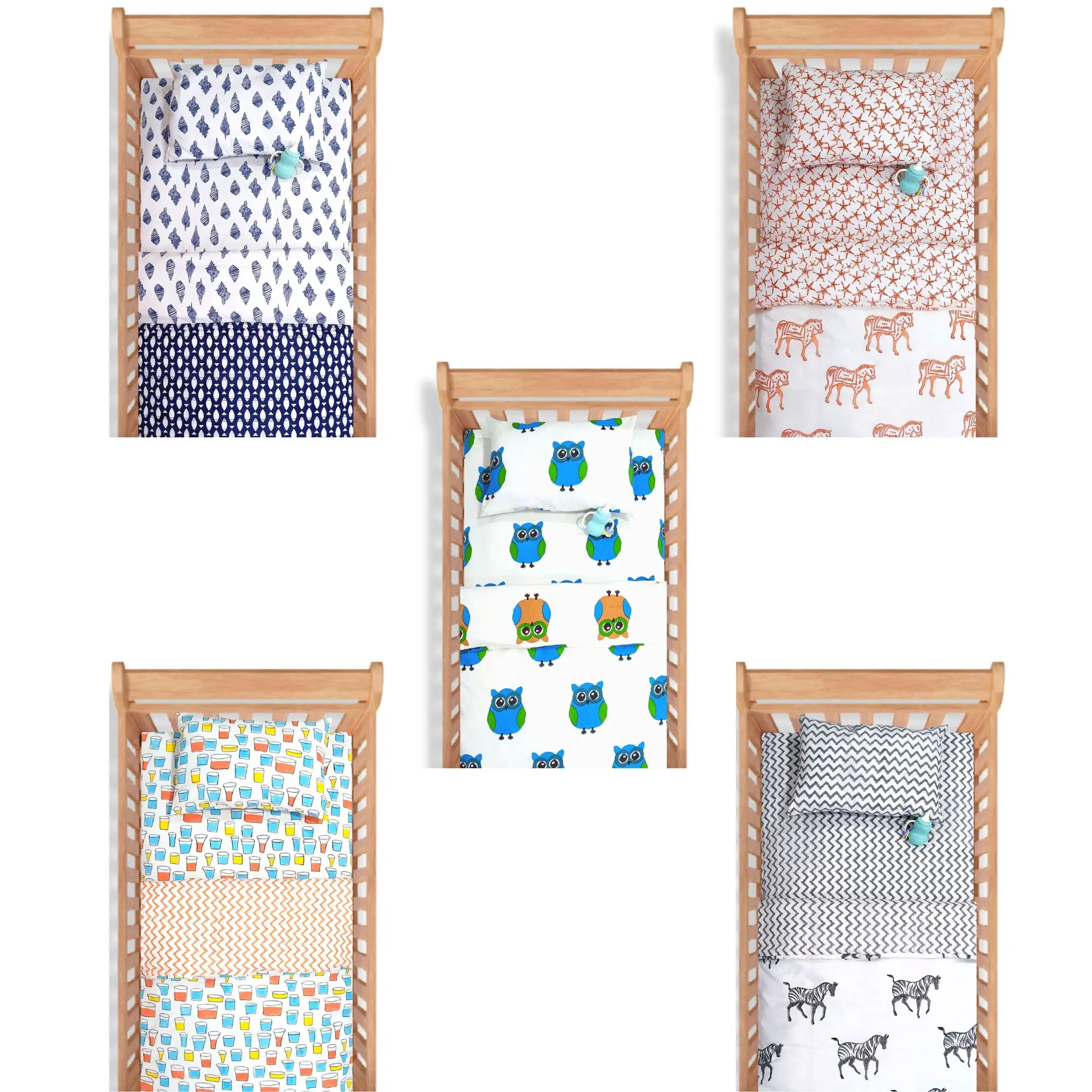 Handmade Multi color 100% Pure Cotton Baby Bedding set Baby Room 3 piece soft cotton toddler Baby Bedding Set