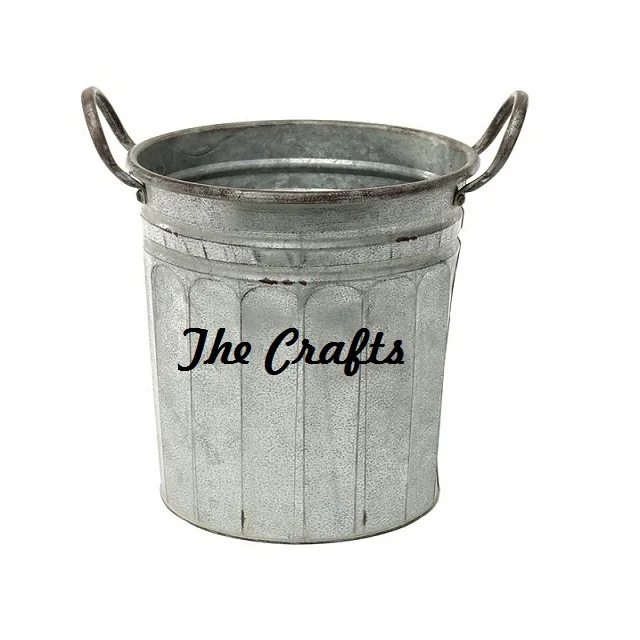 Marvelous Design Metal Galvanized Flower Pot Planter With Black Iron Stand Decorative Plater At Competitive Prices