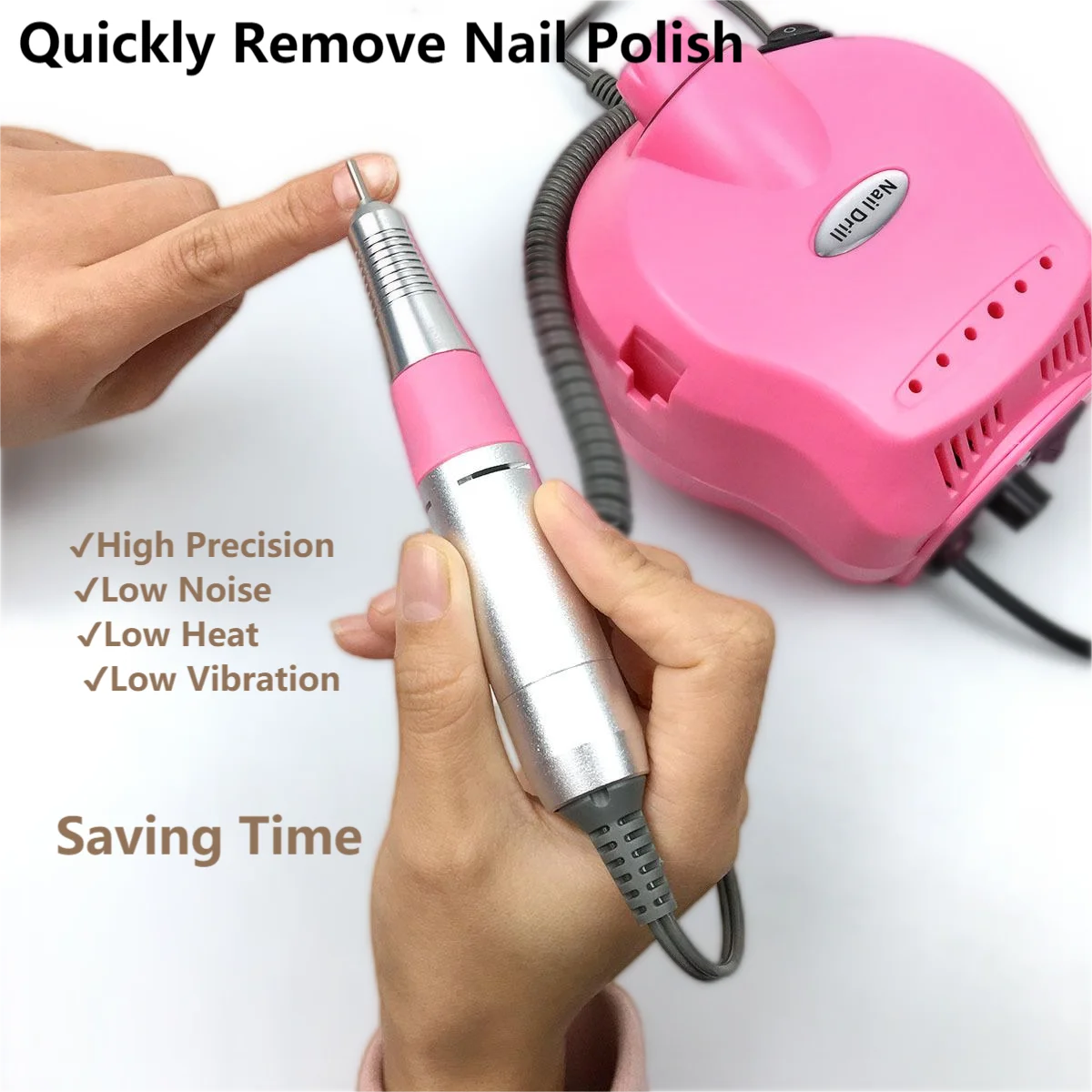 Rechargeable Desktop Sanding Bands For Ceramic Manicure Portable 35000Rpm Professional Electric Nail Drill Bits Set Machine